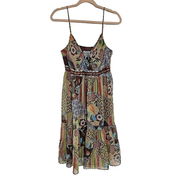 Vintage Y2K Breakin Loose Babydoll Dress Womens 9 10 Flowy Boho Festival Floral - Picture 2 of 14